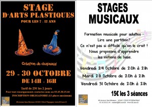 Arts plastiqueset stages musicaux